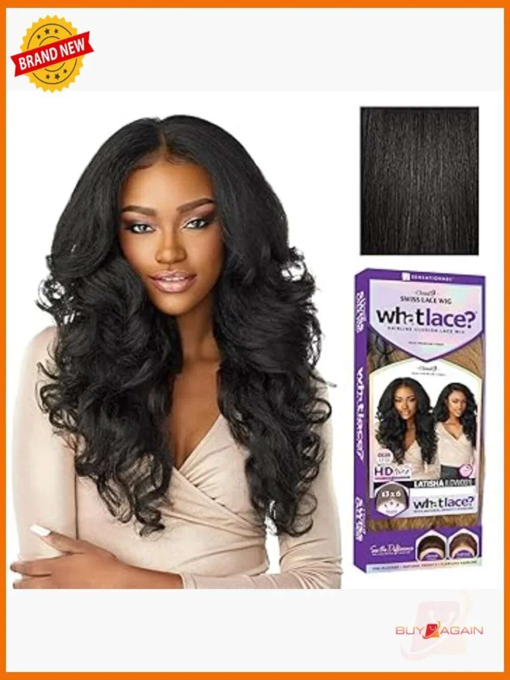 13x6 Lace Front Hand Tied Synthetic Wig HD Lace Preplucked Hairline